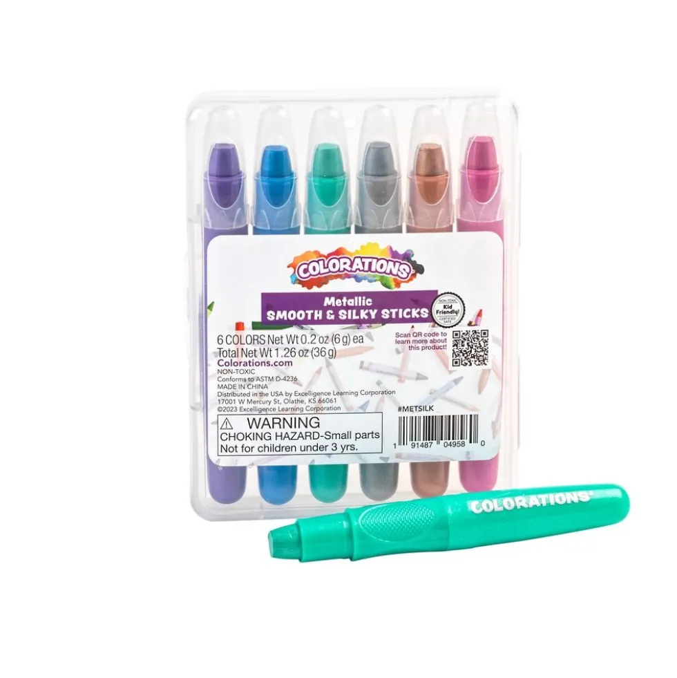Colorations® Metallic Smooth & Silky Sticks - 6 Colors