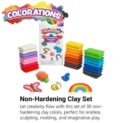 Colorations® Non-Hardening Clay - Set of 30