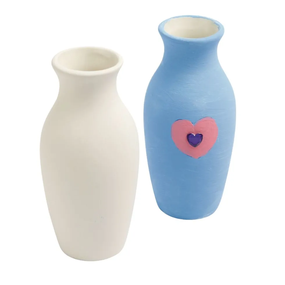 Colorations® Paint Your Own Heart Vases - Makes 12 Crafts