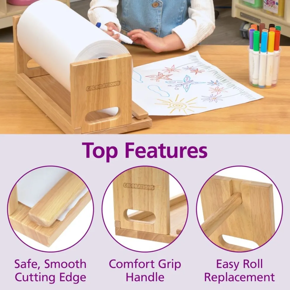 Colorations® 12" Paper Roll Dispenser & 500 ft White Paper Kit