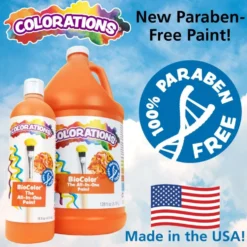 Colorations® Paraben-Free BioColor® Paint- Rainbow Pack, Set of 6, 16oz