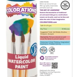 Colorations® Paraben-Free Liquid Watercolor Paints Classic Colors, 8oz. - Set of 13