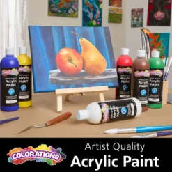 Colorations® Paraben-Free Rainbow Acrylic Paint Set- 6 Colors