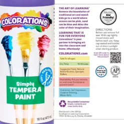 Colorations® Paraben-Free Simply Tempera Paint 16 oz. - Brown