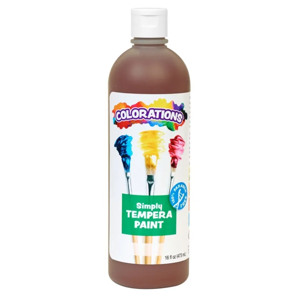 Colorations® Paraben-Free Simply Tempera Paint 16 oz. - Brown
