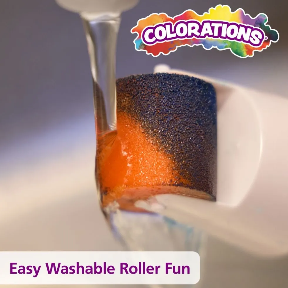 Colorations® Paraben-Free Simply Washable Tempera Paint Roller Set, 6 Colors