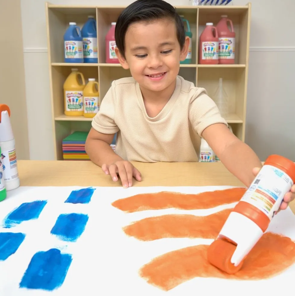 Colorations® Paraben-Free Simply Washable Tempera Paint Roller Set, 6 Colors