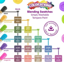 Colorations® Paraben-Free Simply Washable Tempera Paint 8 oz. - Set of 6