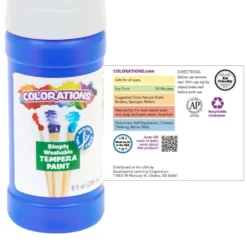 Colorations® Paraben-Free Simply Washable Tempera Paint Roller Set, 6 Metallic Colors