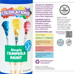 Colorations® Paraben-Free Simply Tempera - 16 oz. Orange