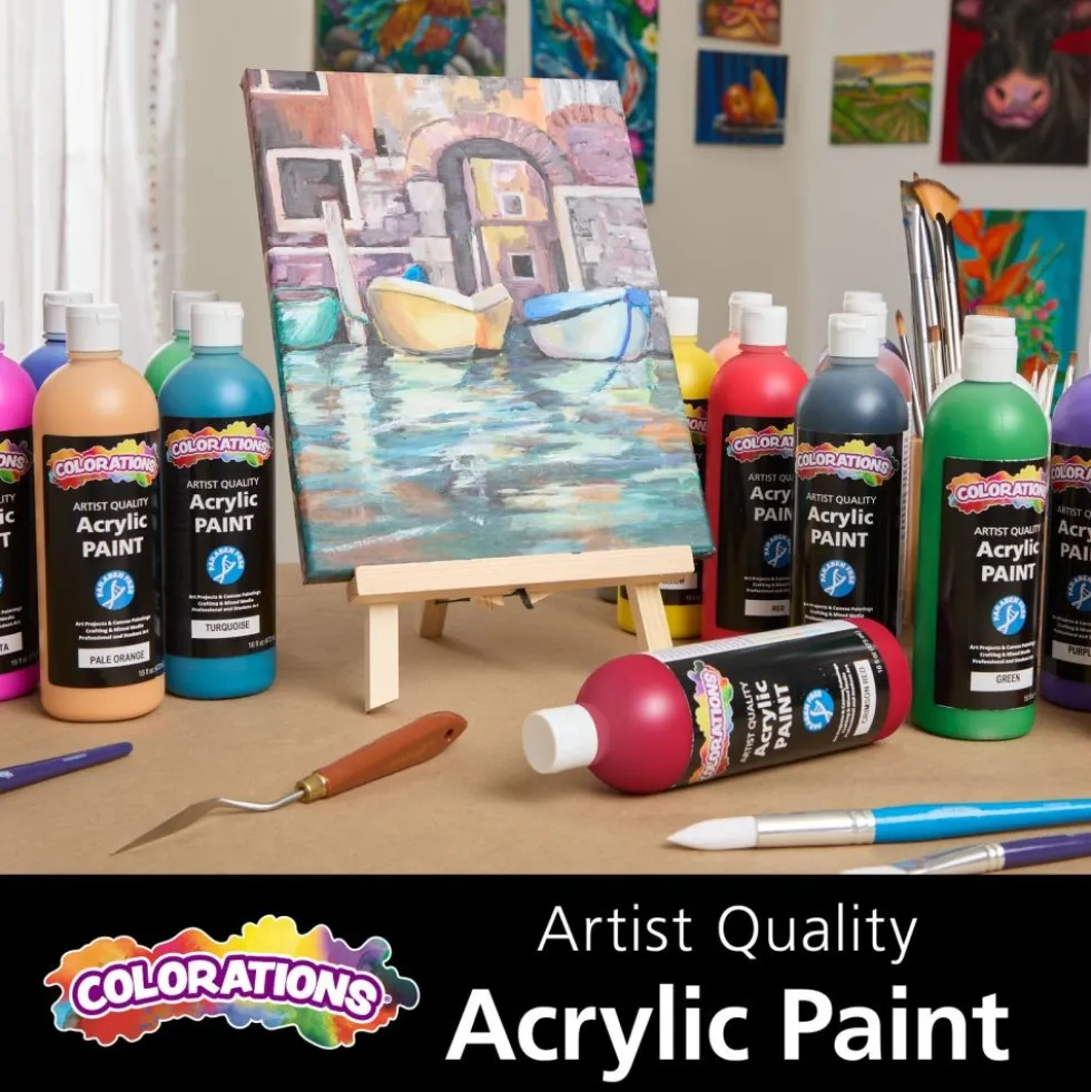 Colorations® Paraben-Free Spectrum Acrylic Paint Set- 18 Colors