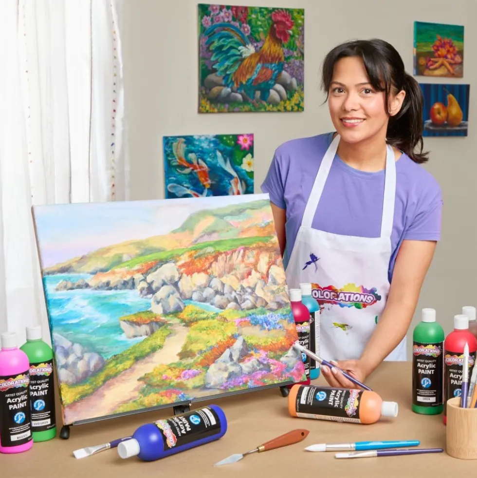 Colorations® Paraben-Free Tropical Acrylic Paint Set - 6 Colors