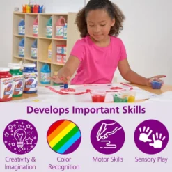 Colorations® Paraben-Free Washable Fingerpaint, 4 Colors, 16 fl oz each