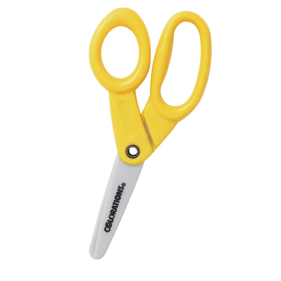 Colorations® 5" Plastic Blade Blunt Tip Scissors - Set of 12