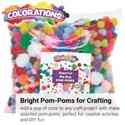 Colorations® Pom-Poms - 1 lb. Value Pack