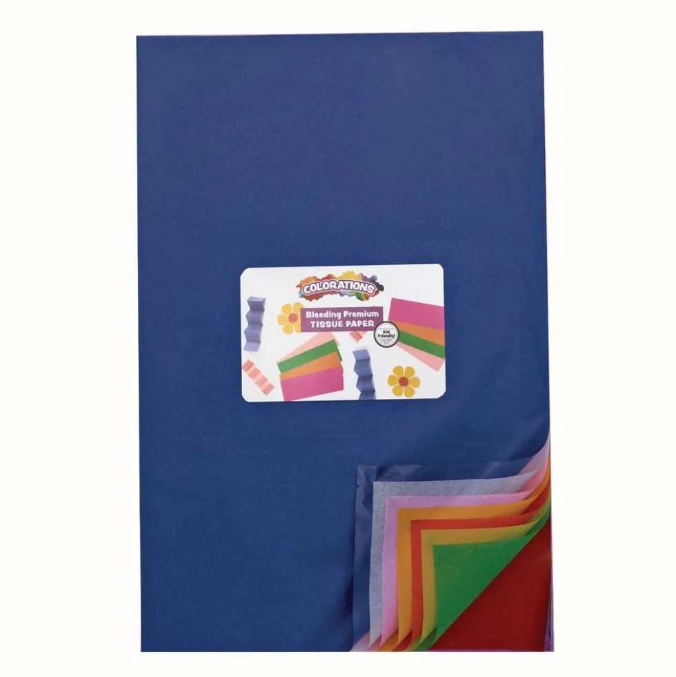 Colorations® Premium Art Tissue Paper - Bleeding, 50 Sheets, 10 Colors