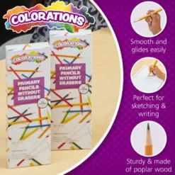 Colorations® Primary Pencils - Without Erasers, Set of 12