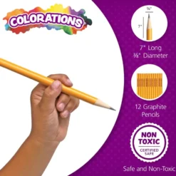 Colorations® Primary Pencils - Without Erasers, Set of 12