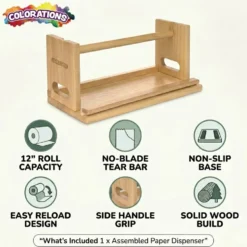 Colorations® Rubberwood Paper Roll Dispenser 12 Inches