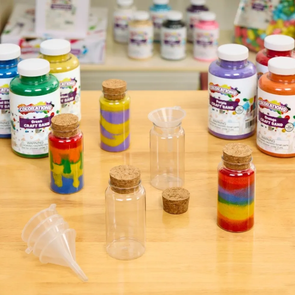Colorations® Sand Art Kit- 36 Sand Art Bottles & 6 Craft Sand Colors