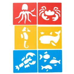 Colorations® Sea Life Washable Plastic Stencils - Set of 6