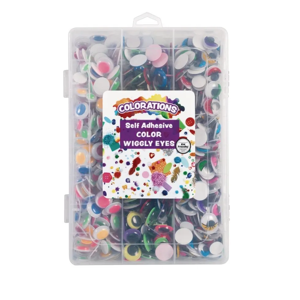 Colorations® Self Adhesive Color Wiggly Eyes - Set of 1000