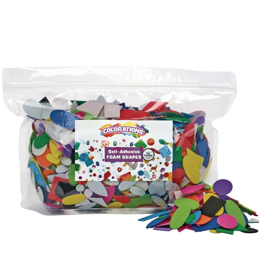 Colorations® Self-Adhesive Foam Shapes - Set of 1,000