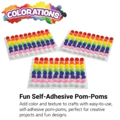 Colorations® Self-Adhesive Pom-Poms 240 Pieces