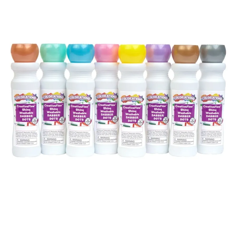 Colorations® Shiny Washable Dabber Dot Markers - 8 Colors