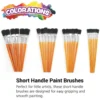 Colorations® Short Handle Wooden Easel Paint Brushes - Set of 24