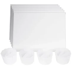 Colorations® Silicone Paint Mixing Cups and Canvas