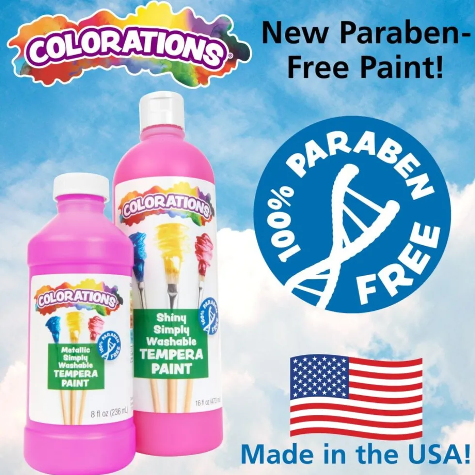 Colorations® Simply Shiny Washable Tempera, 16 oz. - Set of All 8