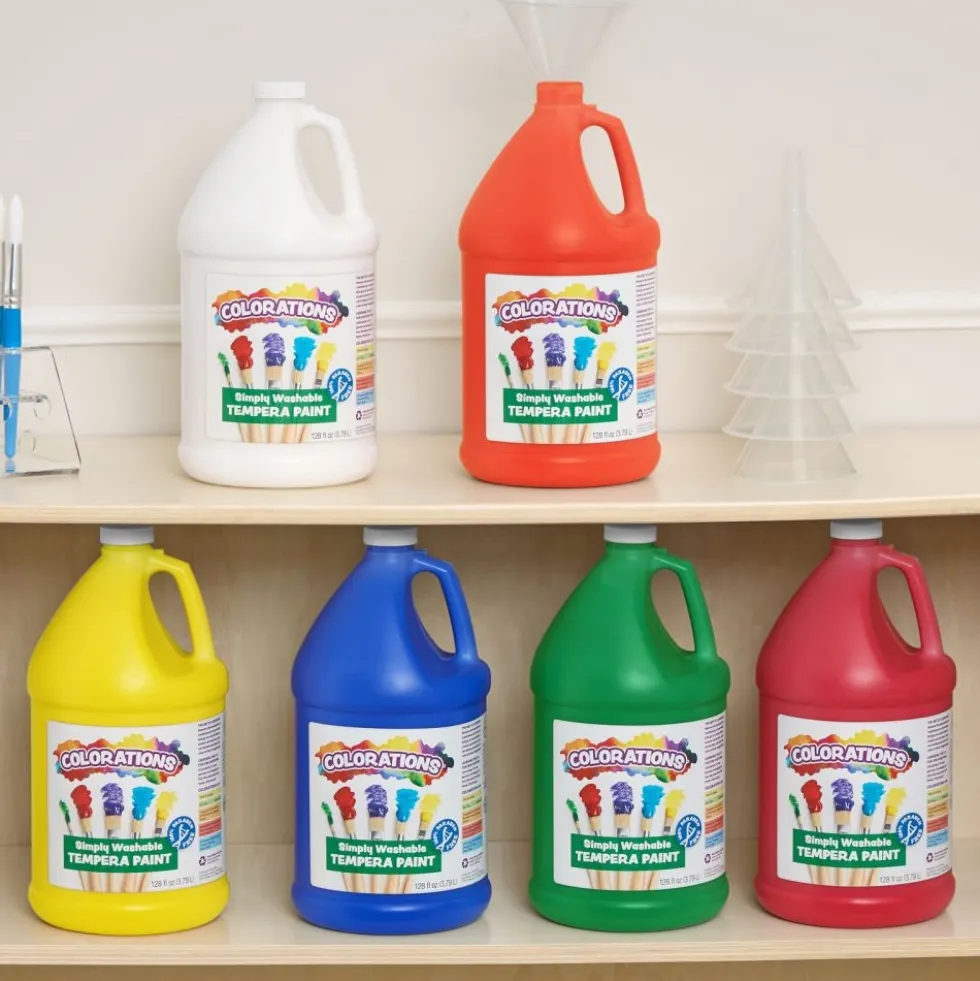 Colorations® Simply Washable Tempera Paint Gallon - 6 Colors