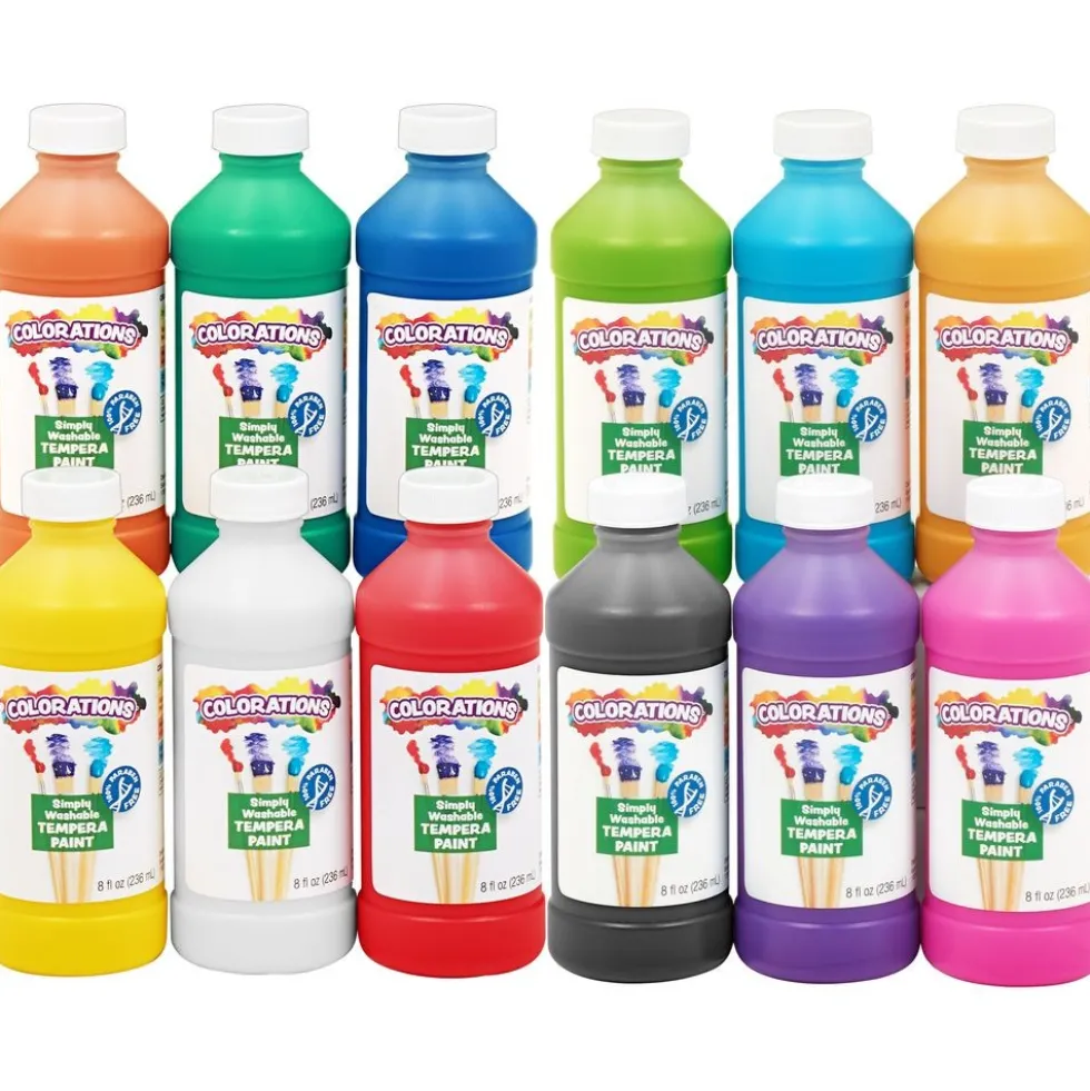 Colorations® Simply Washable Tempera 8 oz. - Set of 12