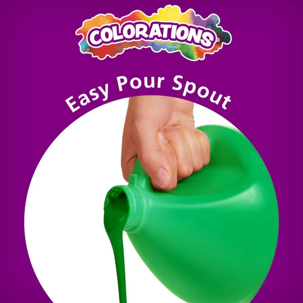 Colorations® Simply Washable Tempera Paint Gallon & Roll Set - 6 Colors
