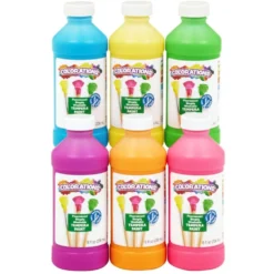 Colorations® Spin Art Station & Fluorescent Tempera Paint Kit