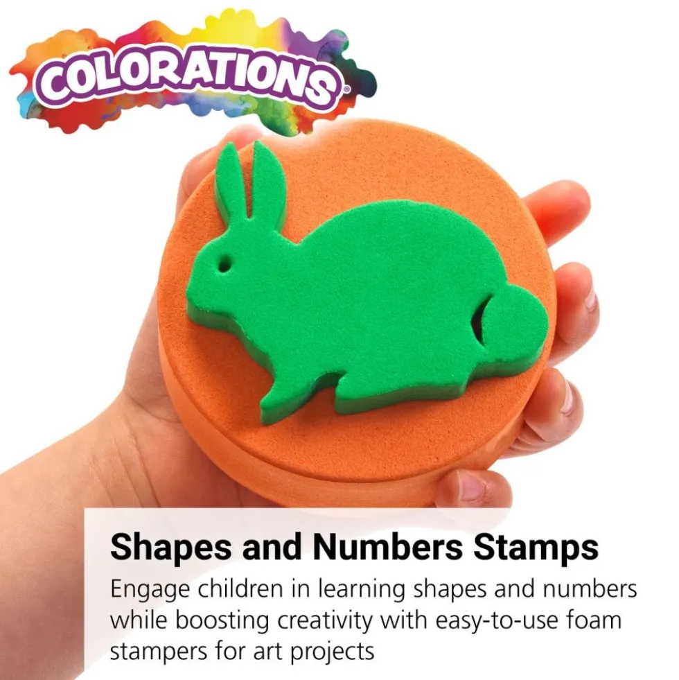 Colorations® Stampers Shapes & Numbers - Set of 26