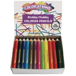 Colorations® Stubby Chubby Colored Pencils - Set of 48