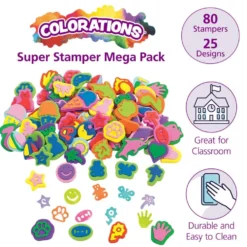 Colorations® Super Stamper Mega Pack - 80 Pieces