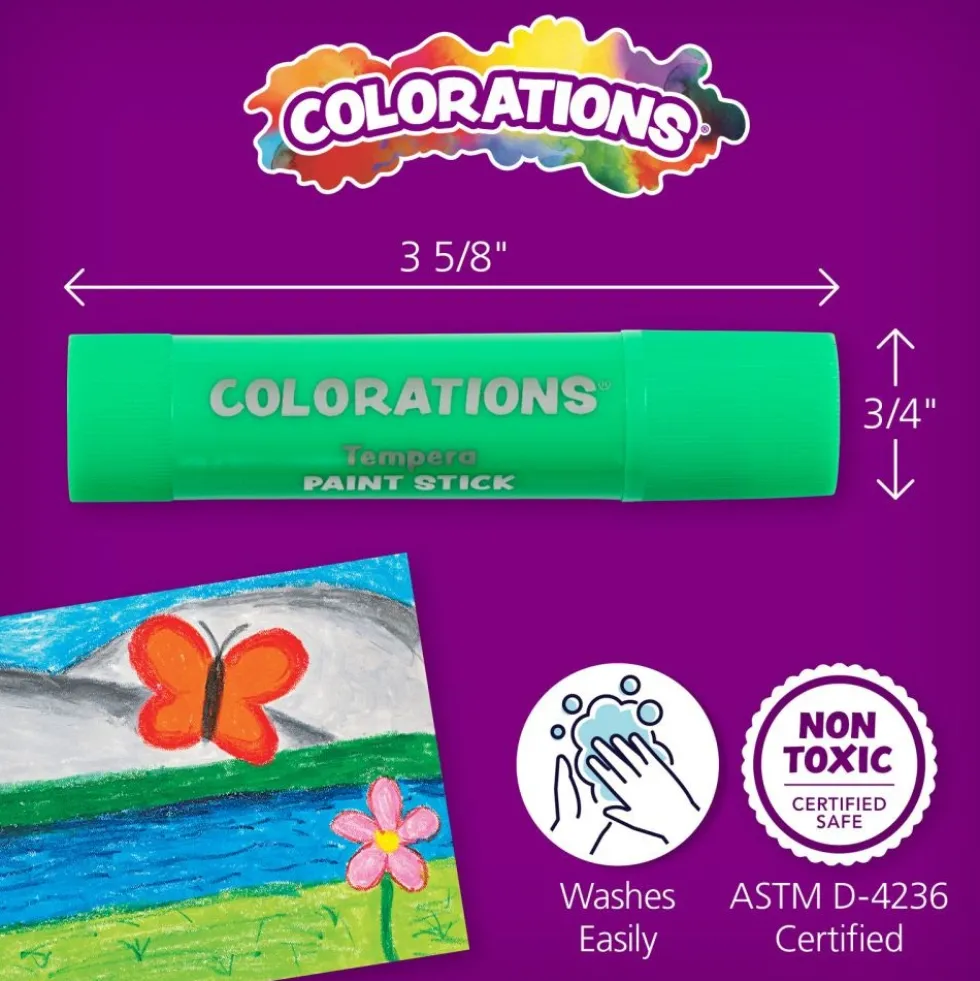 Colorations® Tempera Paint Sticks Value Pack - Set of 144