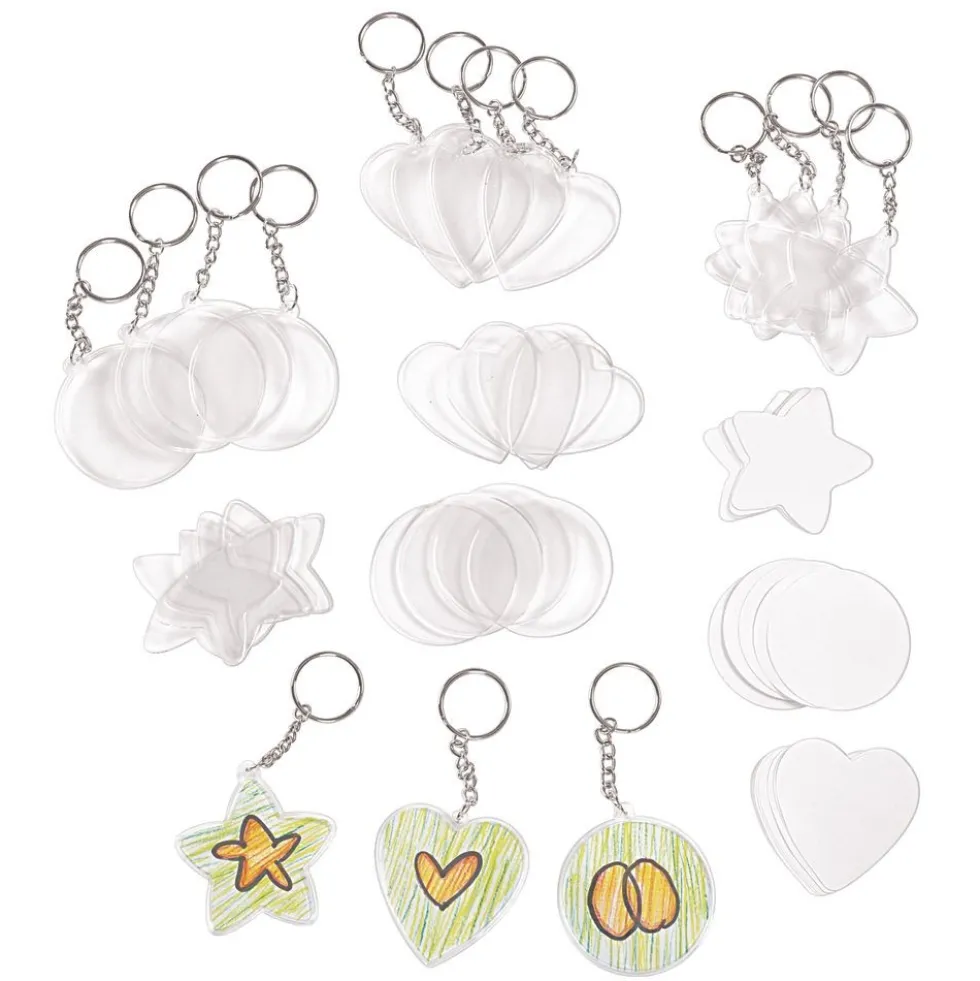 Colorations® 4th of July Sparkle Keychain Craft Kit - Makes 12 Crafts