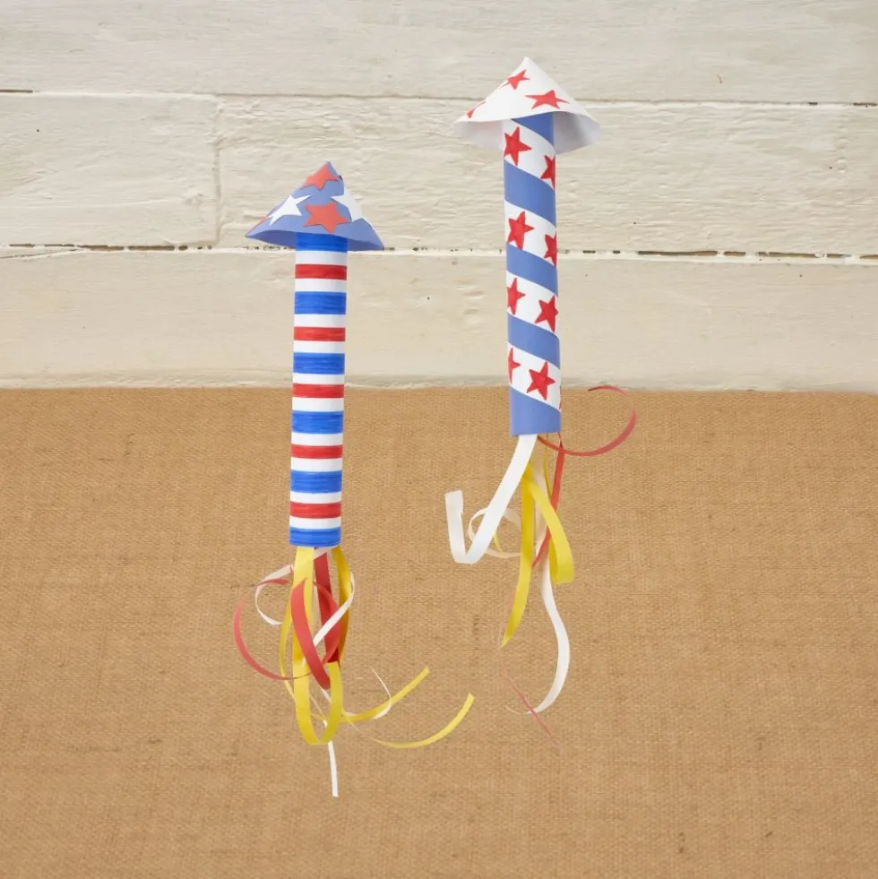 Colorations® 4th of July Star-Spangled Rocket Craft Kit - Makes 24 Crafts