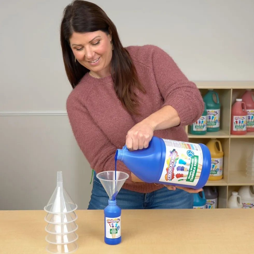 Colorations® Transparent Paint Funnels - Set of 6