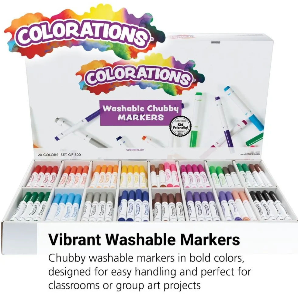 Colorations® Washable Chubby Marker Smart Value Pack - Set of 300