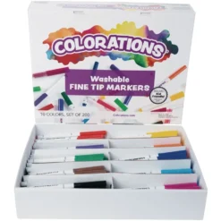 Colorations® Washable Fine Tip Marker Classroom Value Pack - Set of 200