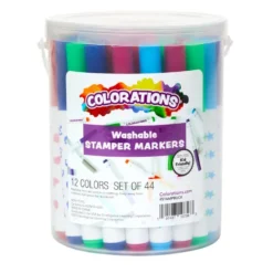 Colorations® Washable Marker Stamper Bucket - 44 Pieces