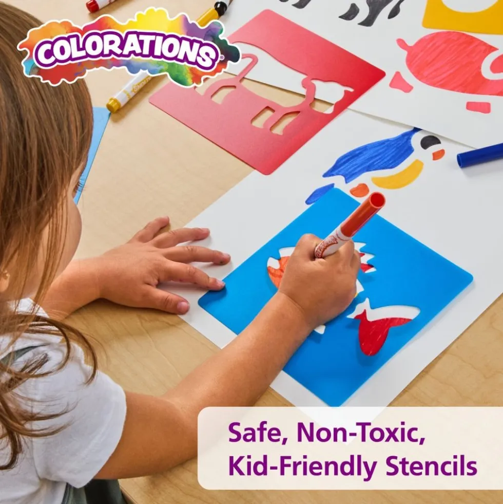 Colorations® Washable Plastic Animal Stencils - Set of 6