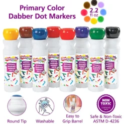Colorations® Washable Primary Dabber Dots - Set of 8