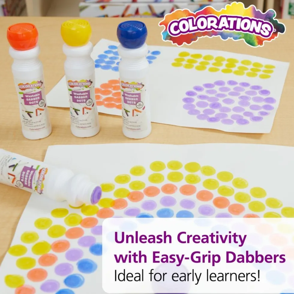 Colorations® Washable Shiny Dabber Dot Markers - Set of 6