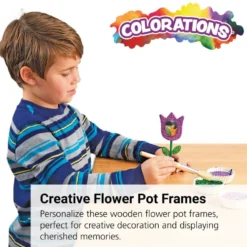 Colorations® Wooden Flower Pot Frames - Set of 12